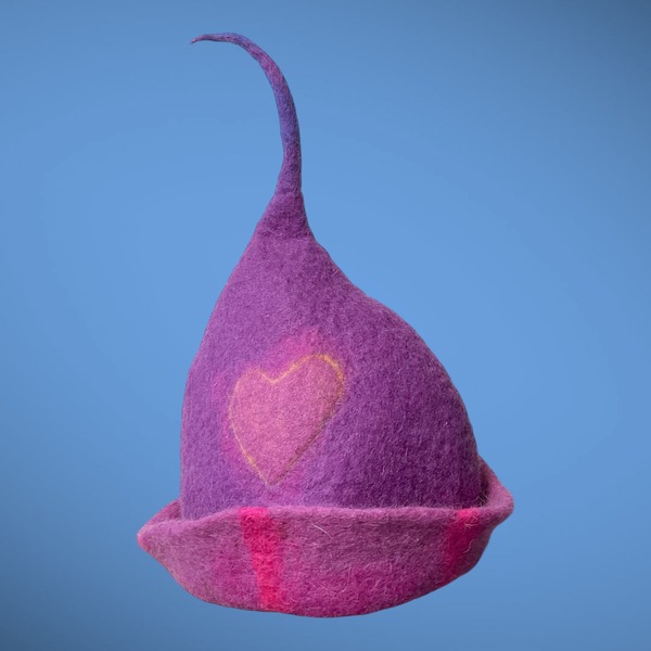 Czapka do sauny z sercem - obrazek 2