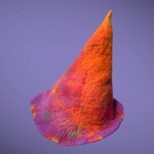 Pomarańczowy kapelusz do sauny