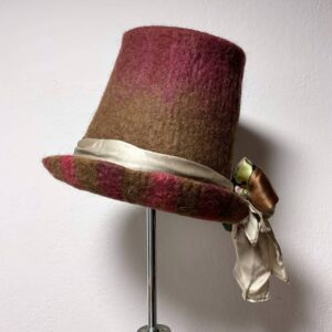 kapelusz top hat brązowy